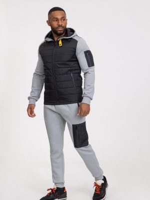 Essential gray black cotton tracksuit